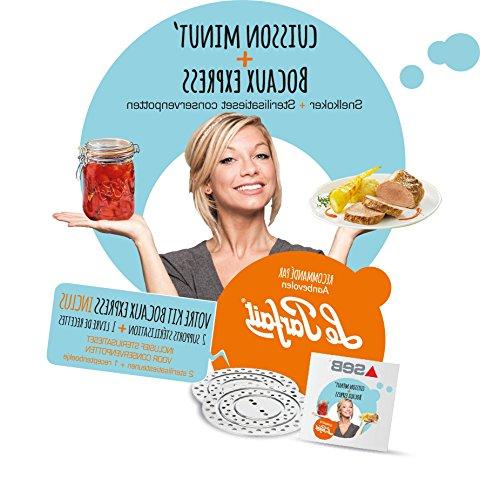 Seb Clipso Easy Cooker p4624922&nbsp;Sterilisation Kit + Recipe Book for Heat including Induction Grey
