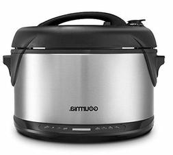 , Slow Cooker And Steamer 6.5 Qt With Delay Timer & Removabl