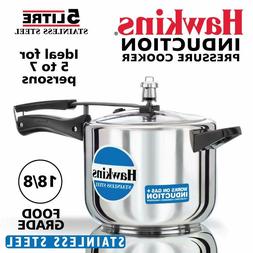 Hawkins Stainless Steel Pressure Cooker, 5 litres, Silver- F